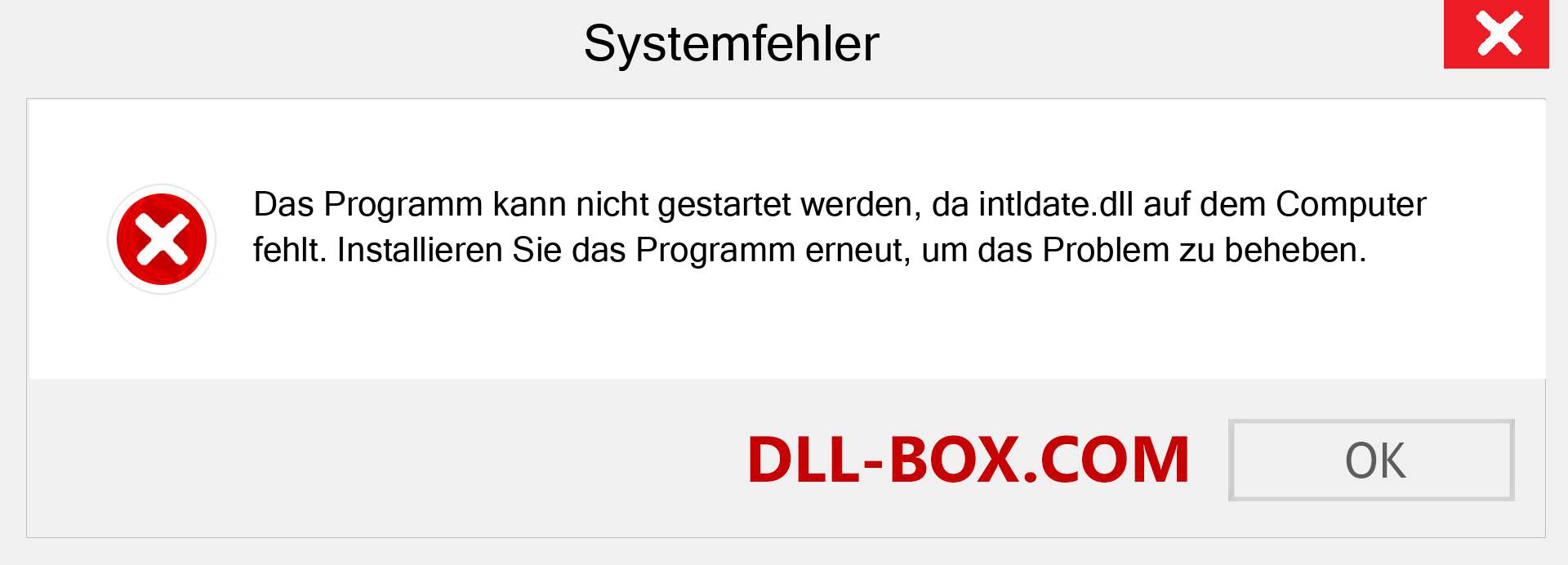 intldate.dll-Datei fehlt?. Download für Windows 7, 8, 10 - Fix intldate dll Missing Error unter Windows, Fotos, Bildern